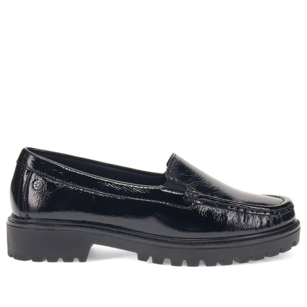 pavers Chunky Slip-On Shoes - Black Patent