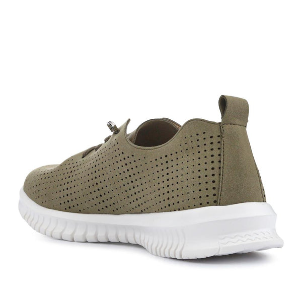 Pavers Chunky-Soled Lace-Ups - Khaki