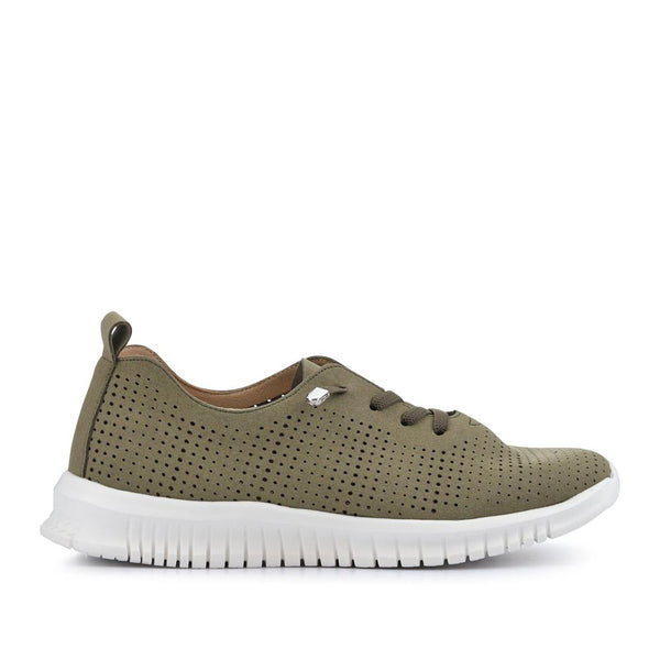 pavers Chunky-Soled Lace-Ups - Khaki