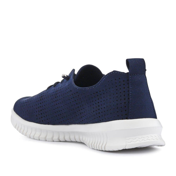 Pavers Chunky-Soled Lace-Ups - Navy