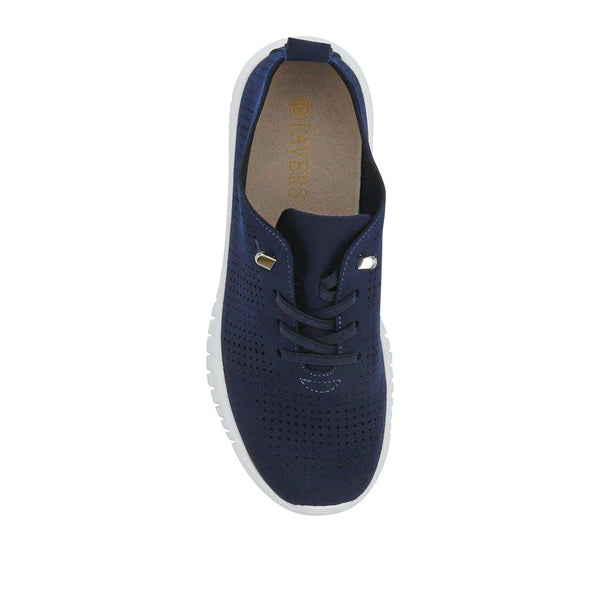 Pavers Chunky-Soled Lace-Ups - Navy