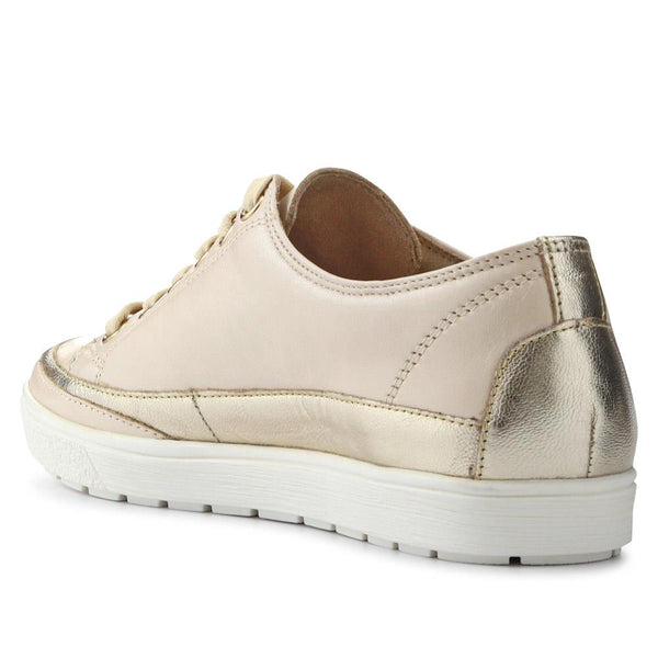 Pavers Chunky-Soled Leather Trainers - Cream