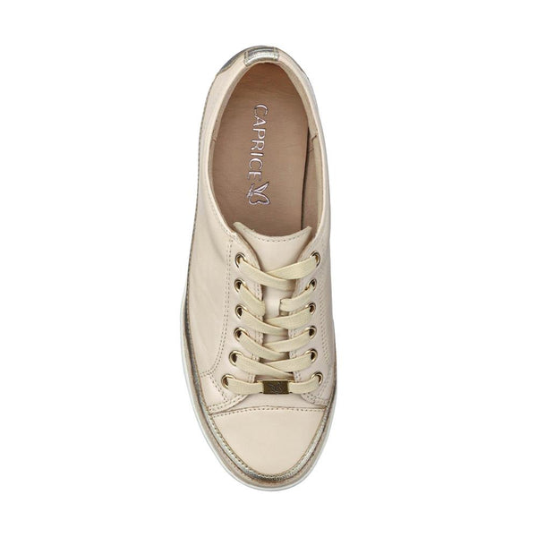 Pavers Chunky-Soled Leather Trainers - Cream