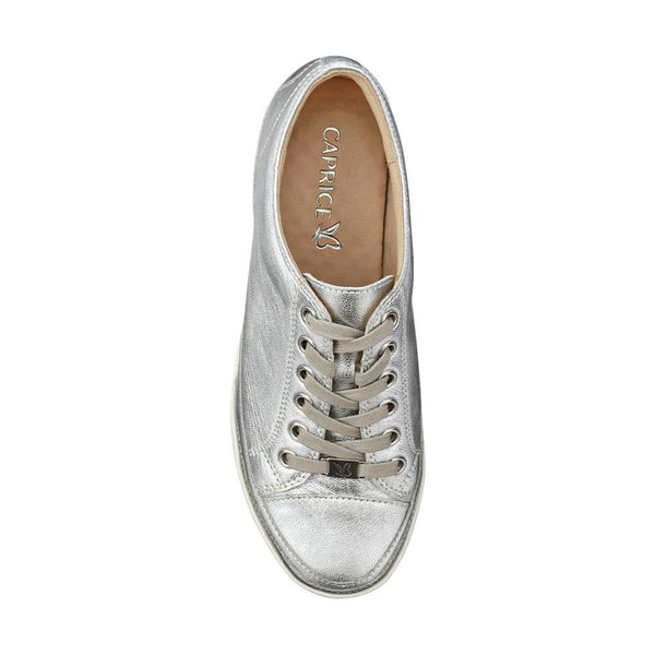 Pavers Chunky-Soled Leather Trainers - Silver
