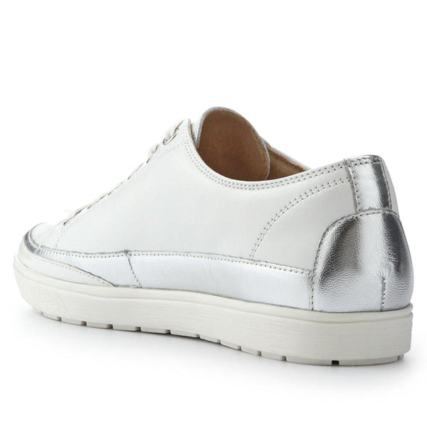 Pavers Chunky-Soled Leather Trainers - White