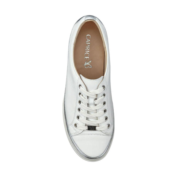 Pavers Chunky-Soled Leather Trainers - White
