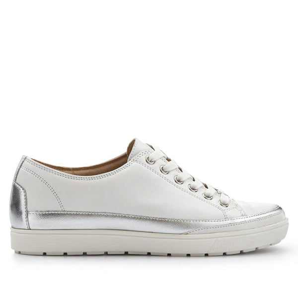 pavers Chunky-Soled Leather Trainers - White