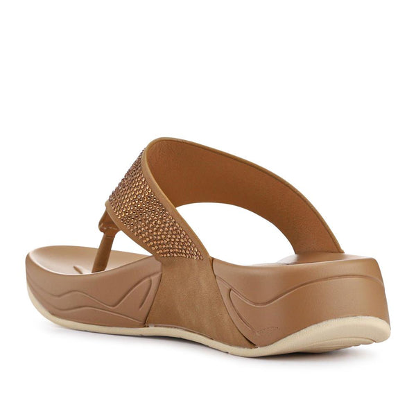 Pavers Chunky Toe Post Sandals - Camel