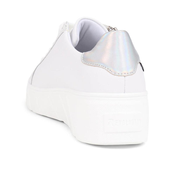 Pavers Chunky Zip Trainers - White