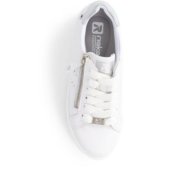 Pavers Chunky Zip Trainers - White