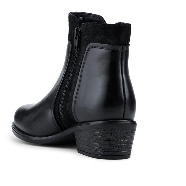 Pavers Classic Wide Fit Leather Ankle Boots - Black