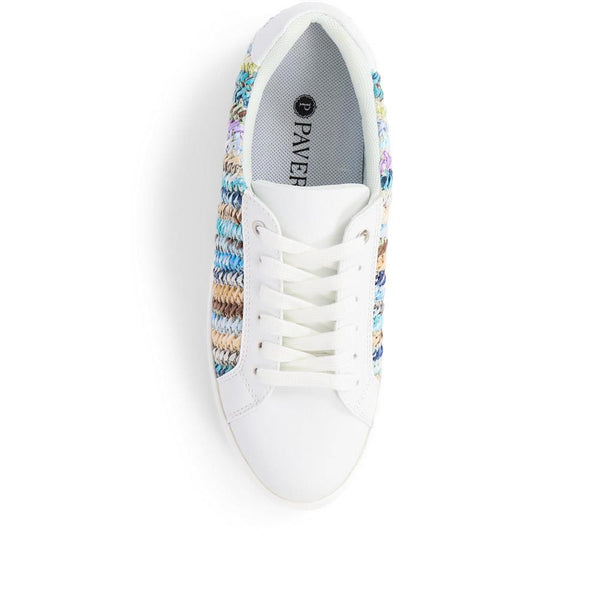 Pavers Colourful Lace-Up Trainers - Blue Multi
