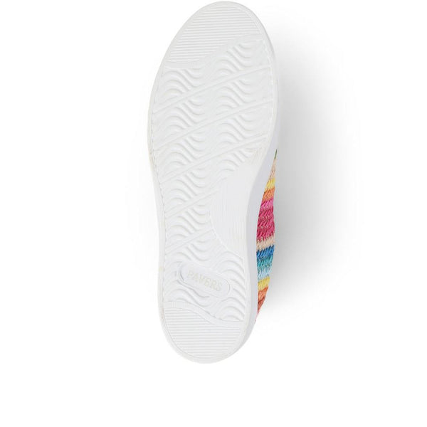 Pavers Colourful Lace-Up Trainers - White Multi