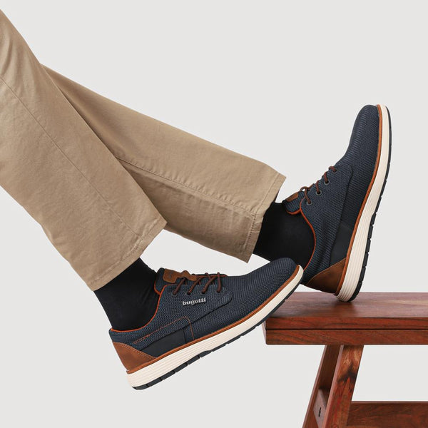 Pavers Comfort-Fitting Lace-Up Shoes - Navy