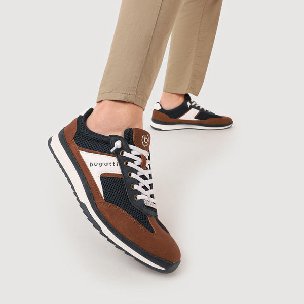 Pavers Comfort-Fitting Laced Trainers - Navy