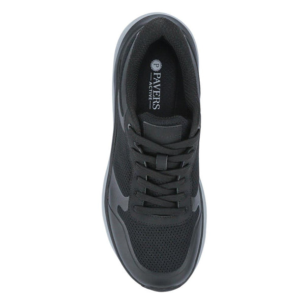 Pavers Comfortable Lace-Up Trainers - Black