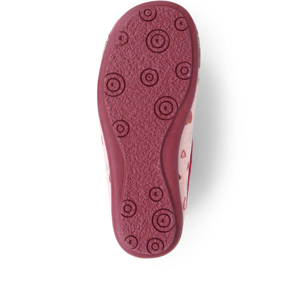 Pavers Comfy Dog Slippers - Burgundy