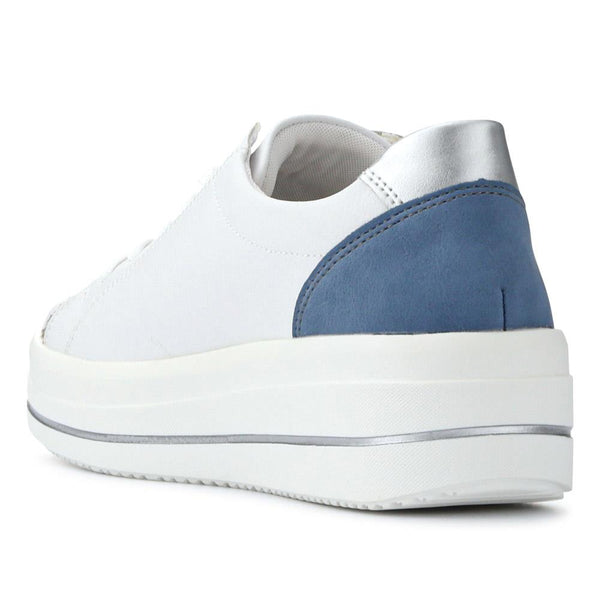 Pavers Contrasting Zip Trainers - Blue Multi