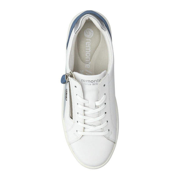 Pavers Contrasting Zip Trainers - Blue Multi