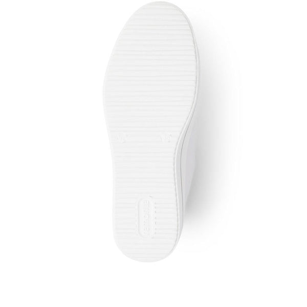 Pavers Contrasting Zip Trainers - White Multi