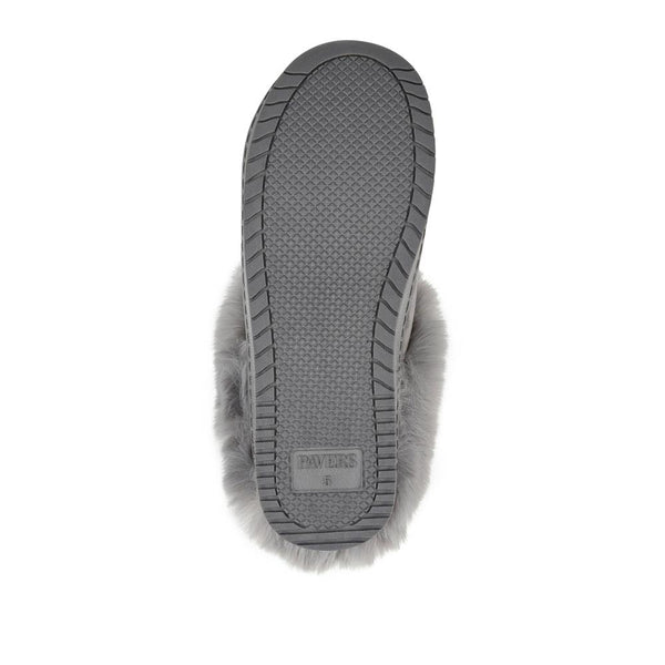 Pavers Cosy Mule Slippers - Grey