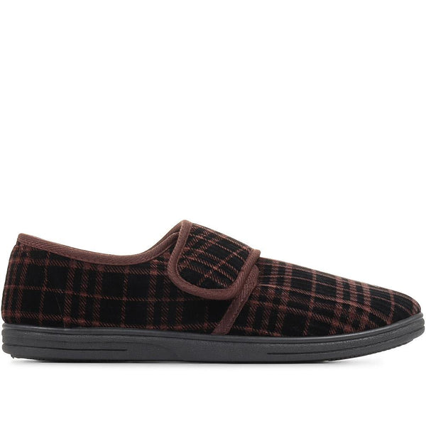 pavers Cosy Tartan Slippers - Brown Multi