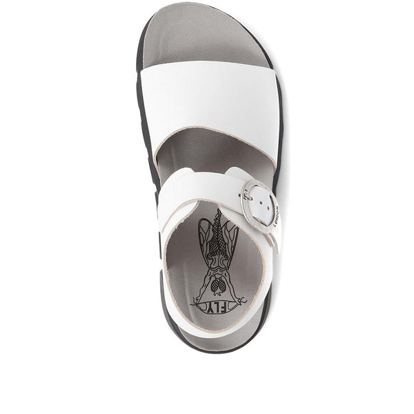 Pavers Cree Leather Sandals - White