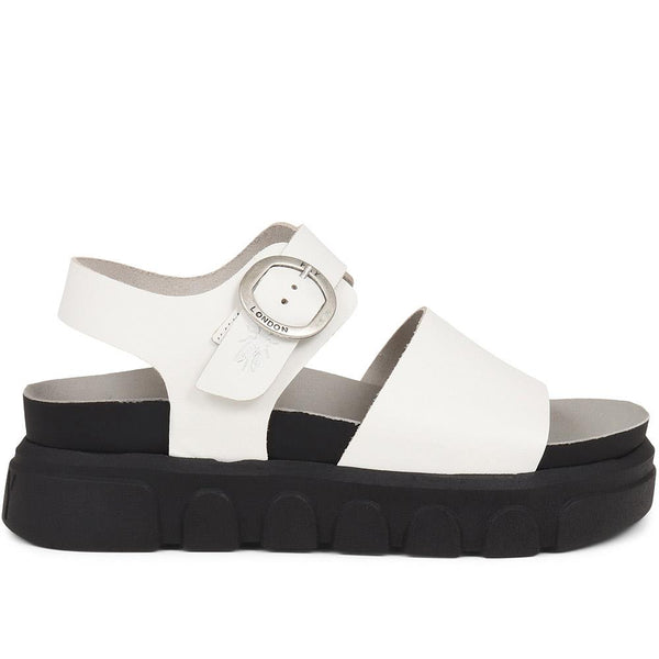 pavers Cree Leather Sandals - White