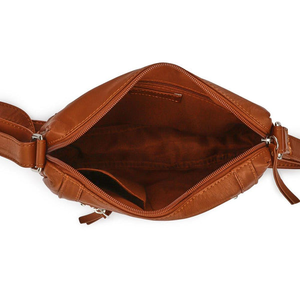 pavers Cross-Body Zip-Close Bag - Tan