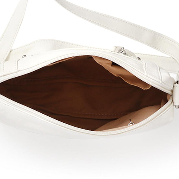 Pavers Cross-Body Zip-Close Bag - White