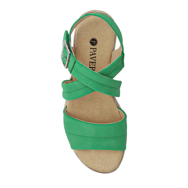 Pavers Cushioned Buckle-Up Sandals - Green