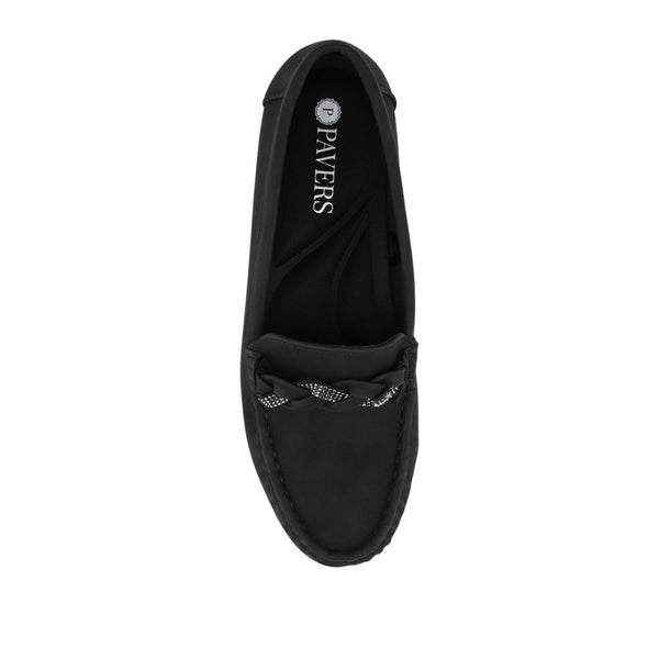 Pavers Cushioned Insole Moccasins - Black