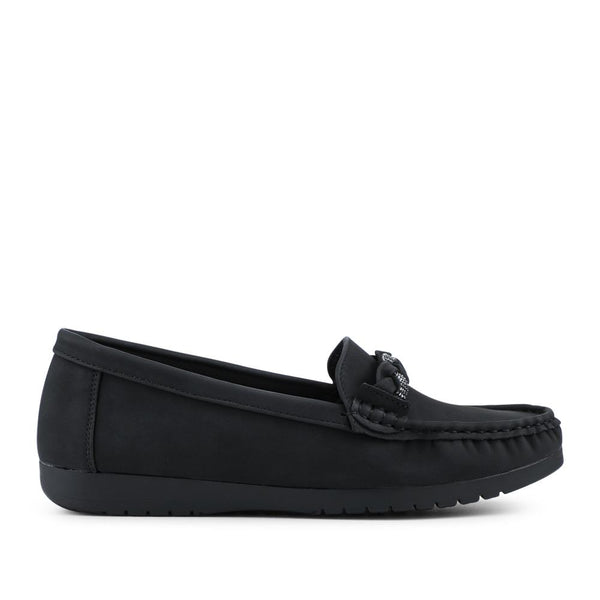 pavers Cushioned Insole Moccasins - Black