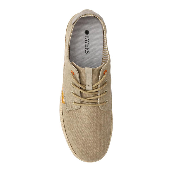 Pavers Cushioned Lace-Up Shoes - Beige