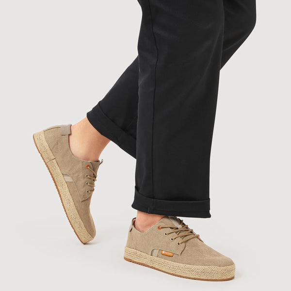 Pavers Cushioned Lace-Up Shoes - Beige