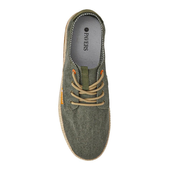 Pavers Cushioned Lace-Up Shoes - Khaki