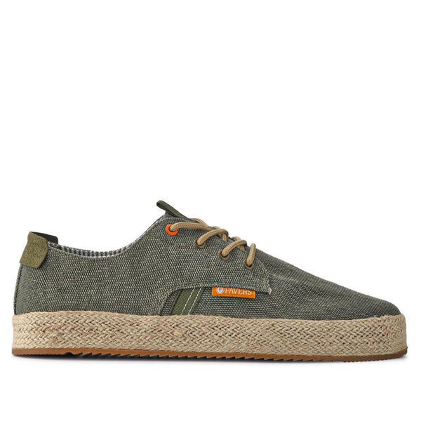 pavers Cushioned Lace-Up Shoes - Khaki