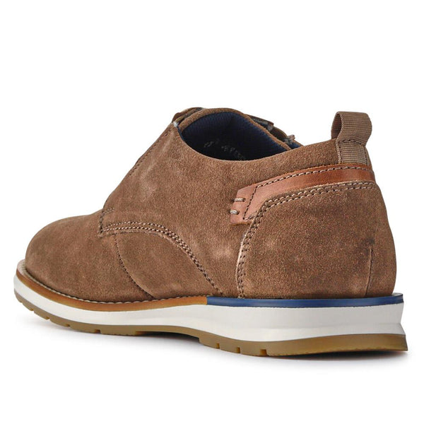 Pavers Cushioned Leather Lace-Up Shoes - Taupe