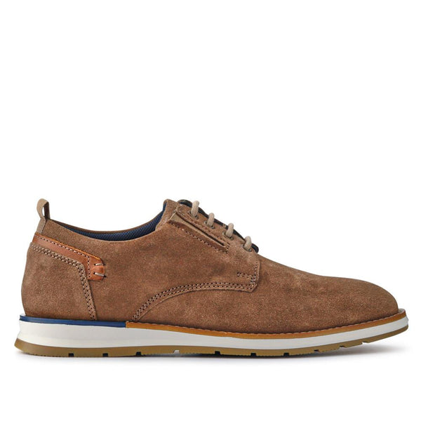 pavers Cushioned Leather Lace-Up Shoes - Taupe