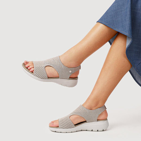 Pavers Cushioned Lightweight Sandals - Beige-Gold