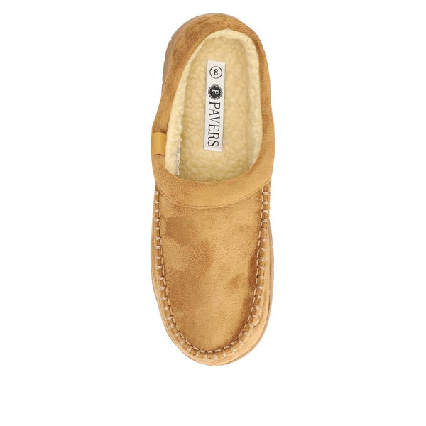 Pavers Cushioned Mule Slippers - Chestnut