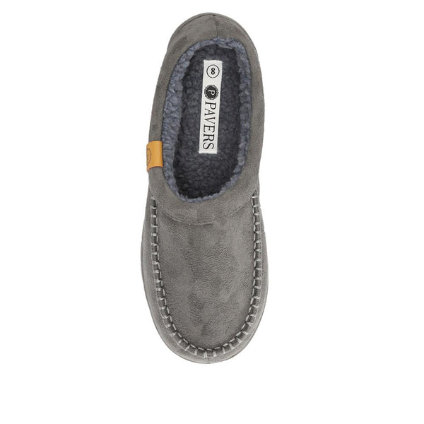 Pavers Cushioned Mule Slippers - Grey