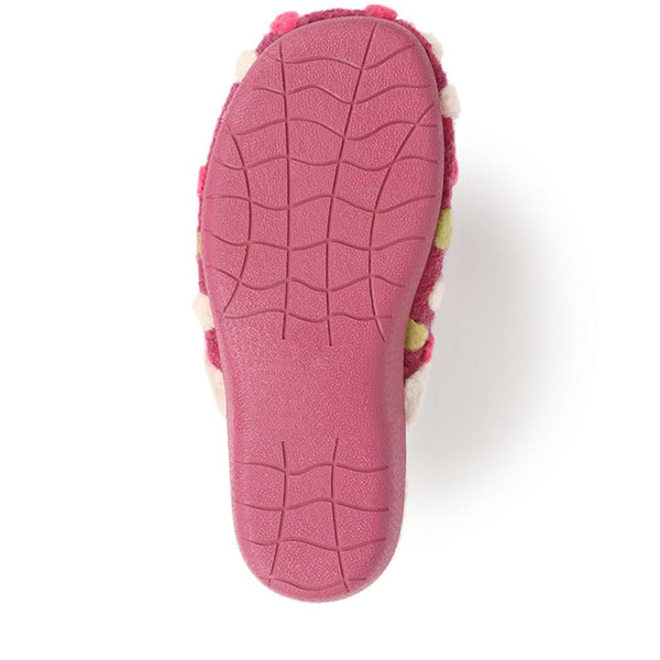 Pavers Cushioned Mule Slippers - Pink Multi