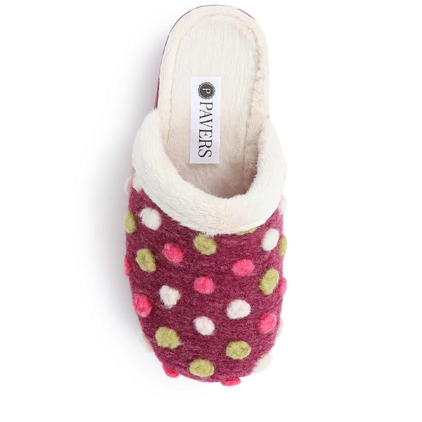 Pavers Cushioned Mule Slippers - Pink Multi