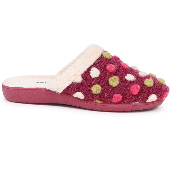 pavers Cushioned Mule Slippers - Pink Multi