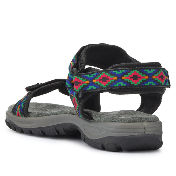 Pavers Cushioned Slingback Sandals - Black Multi