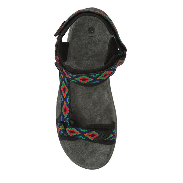 Pavers Cushioned Slingback Sandals - Black Multi