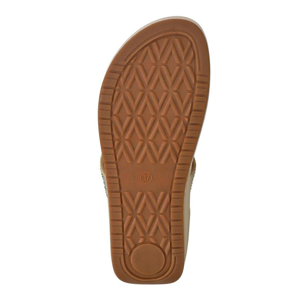 Pavers Cushioned Toe Post Sandals - Beige