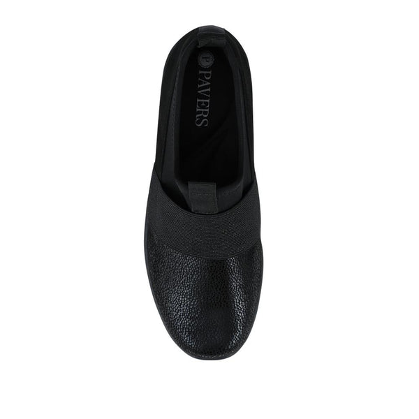 Pavers Cushioned Wedge Slip-On Shoes - Black