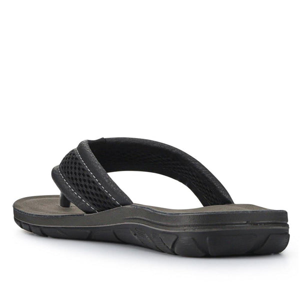 Pavers Cushioning Toe Post Sandals - Black